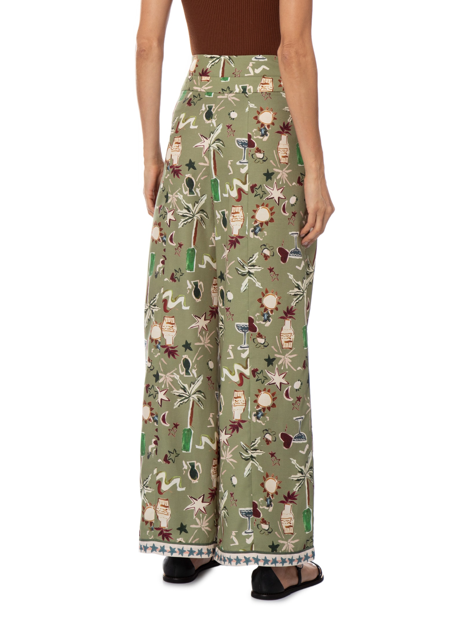 Calça Feminina Talia Estampada Verde Le Lis