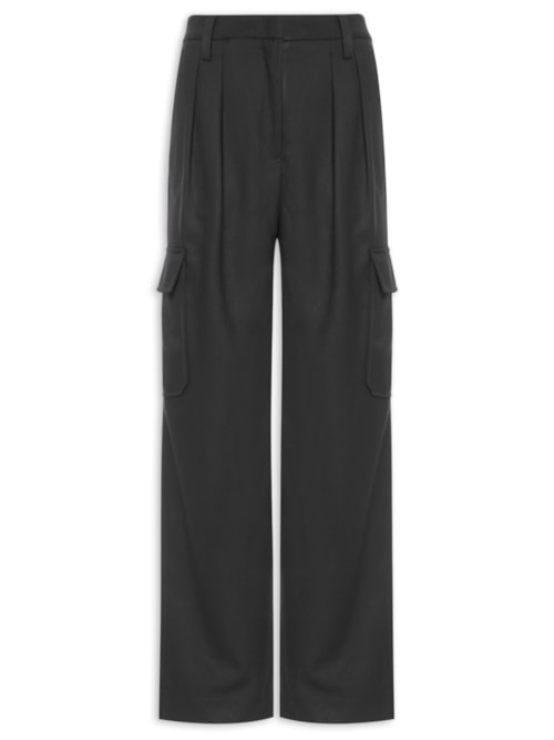 Calça Feminina Tania Com Bolsos – Preto