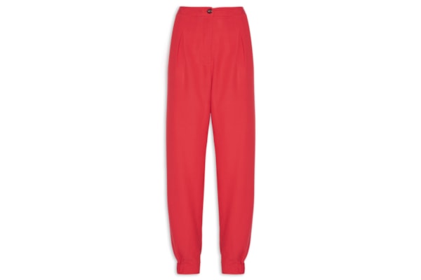 Calça Feminina Tec Det Punho Elástico - Vermelho