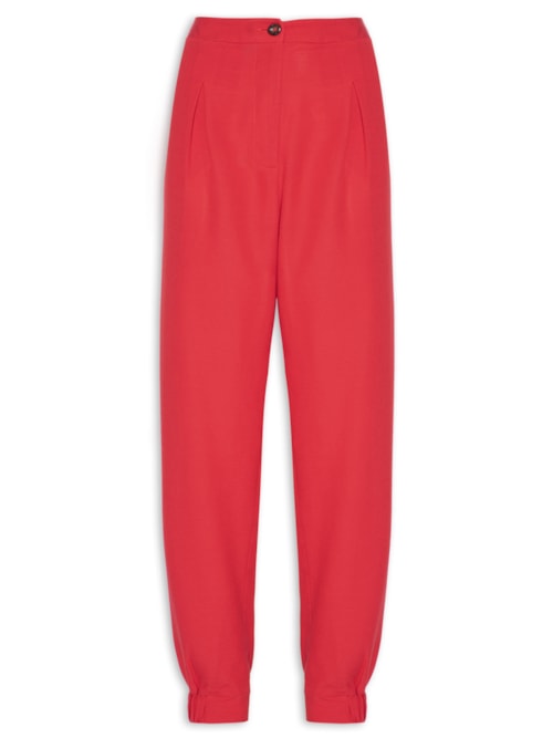 Calça Feminina Tec Det Punho Elástico – Vermelho