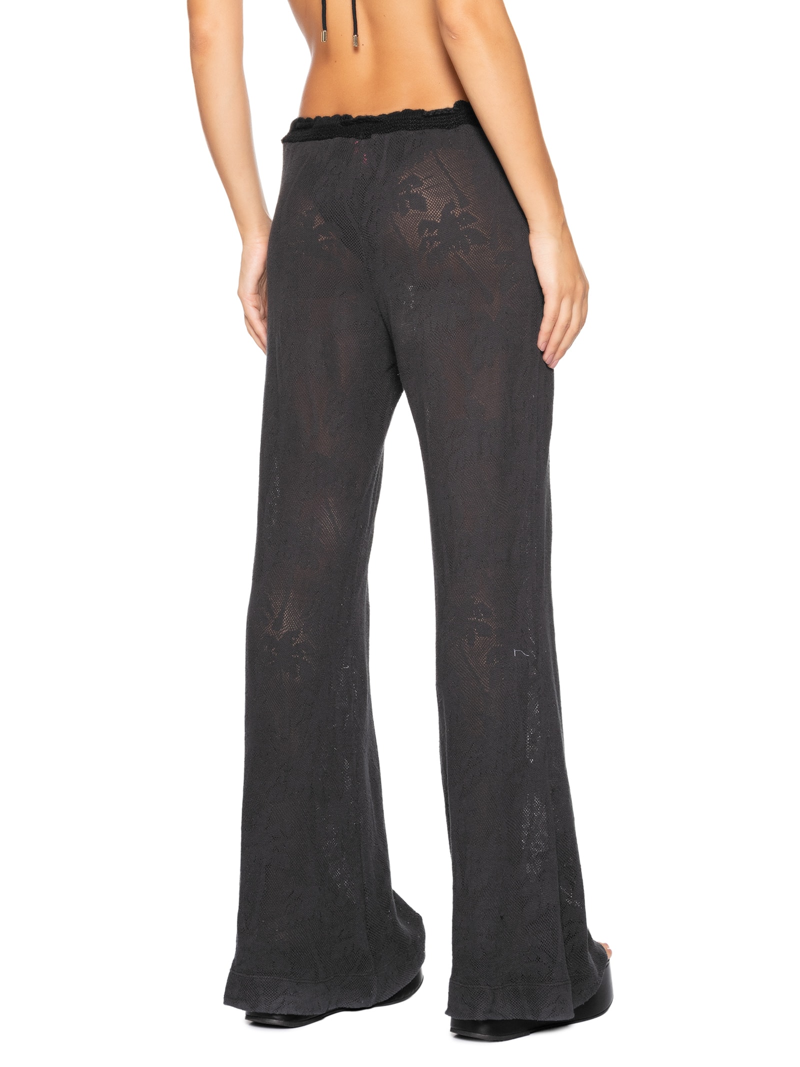 Calça Feminina Tela Coqueiro Preto Farm Praia