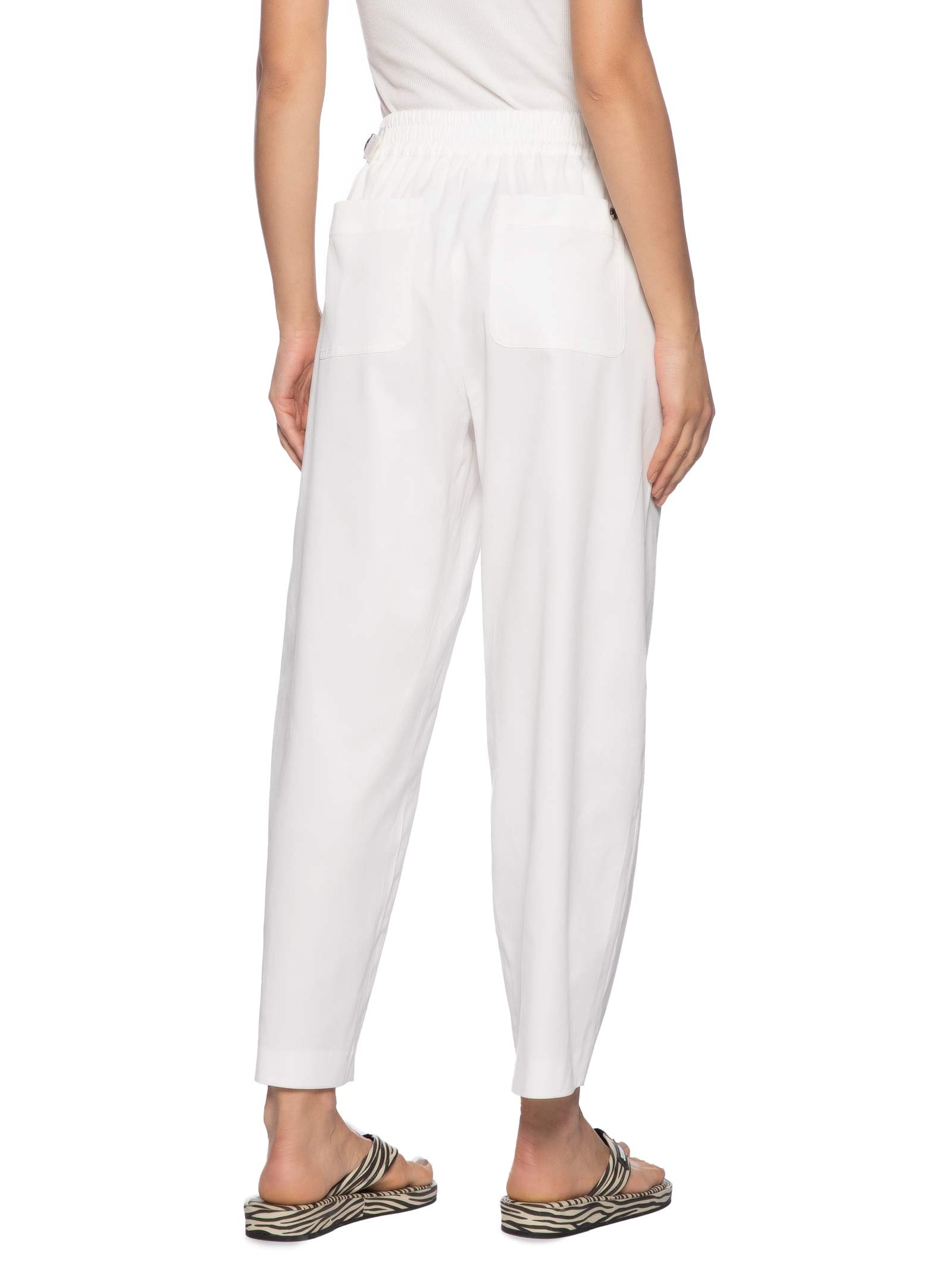 Calça Feminina Tencel Ampla Com Gorgurão Branco Animale Jeans