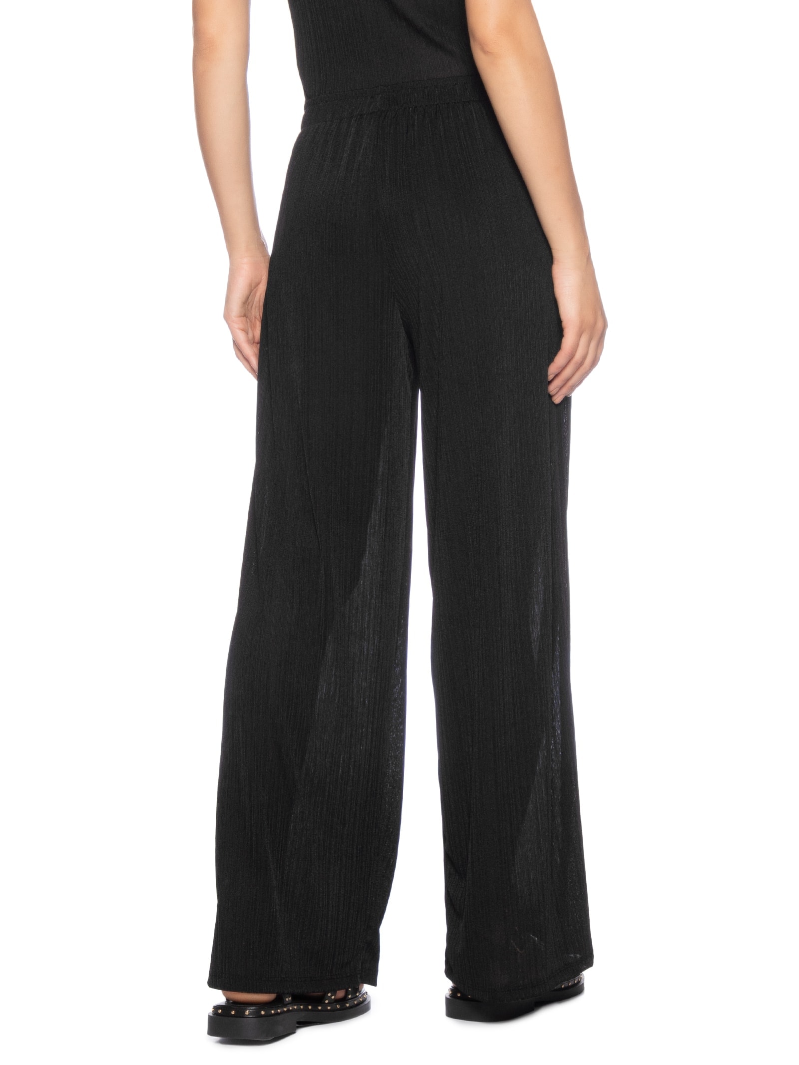 Calça Feminina Texturizada Preto  Basiq