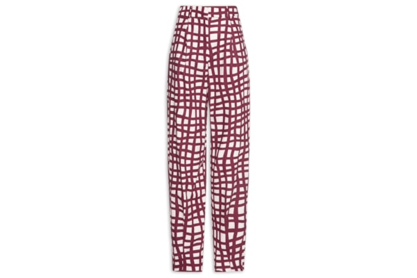 Calça Feminina Tricoline Est Trama - Vermelho