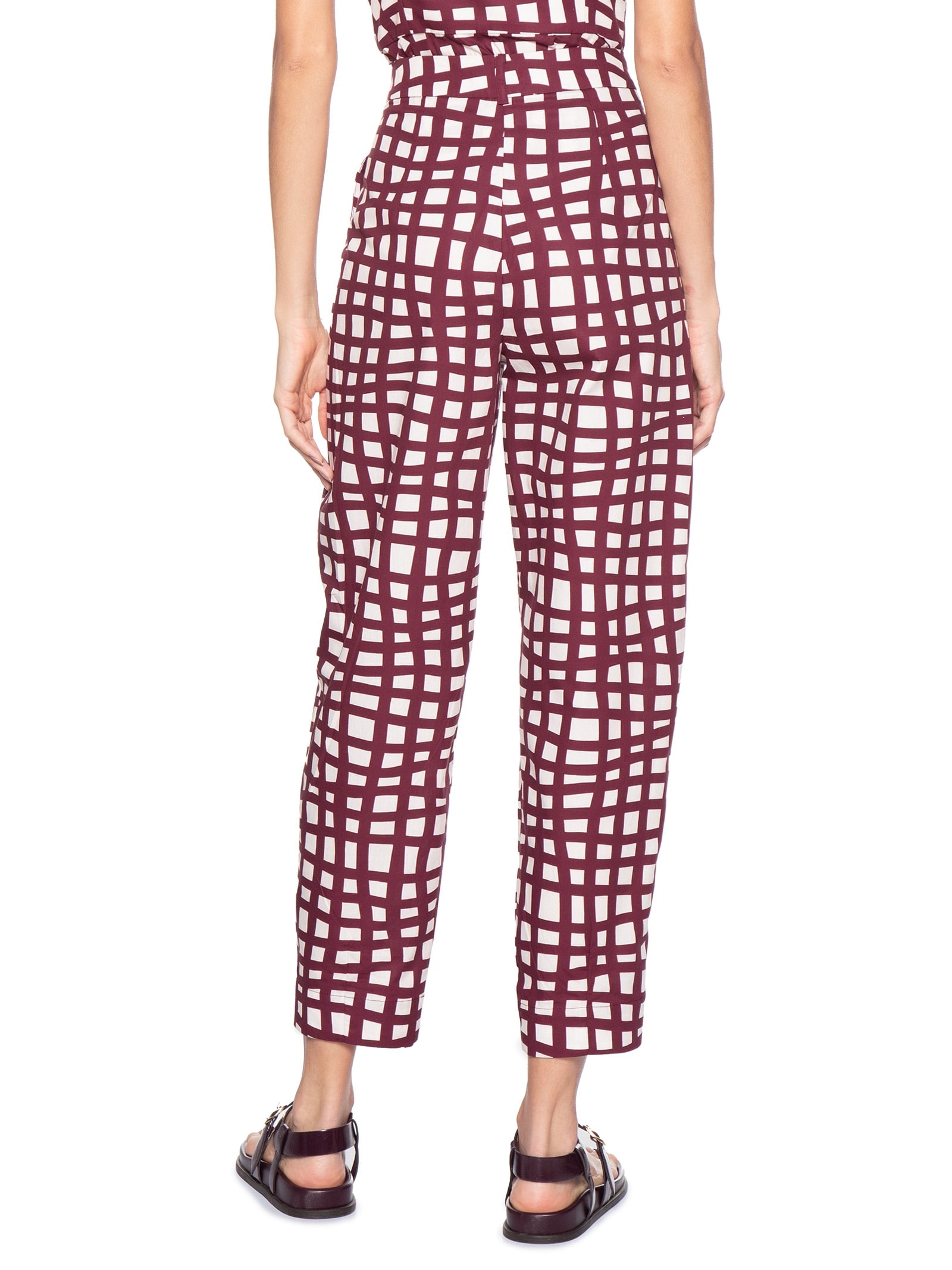 Calça Feminina Tricoline Est Trama Vermelho Dress To