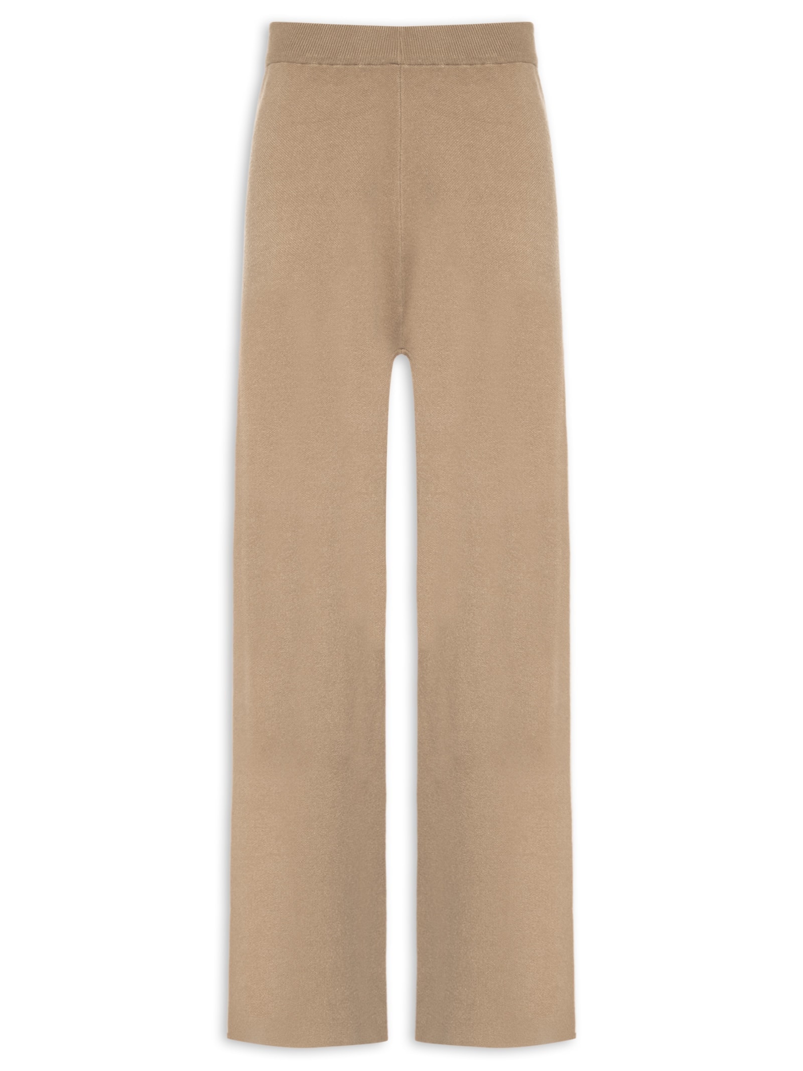 Calça Feminina Tricot Bicolor Bege Basiq