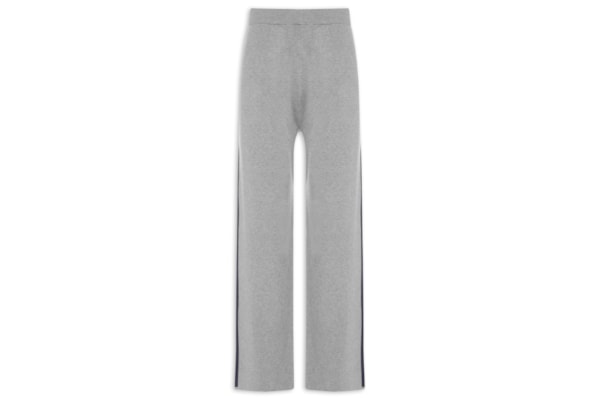 Calça Feminina Tricot Bicolor - Cinza