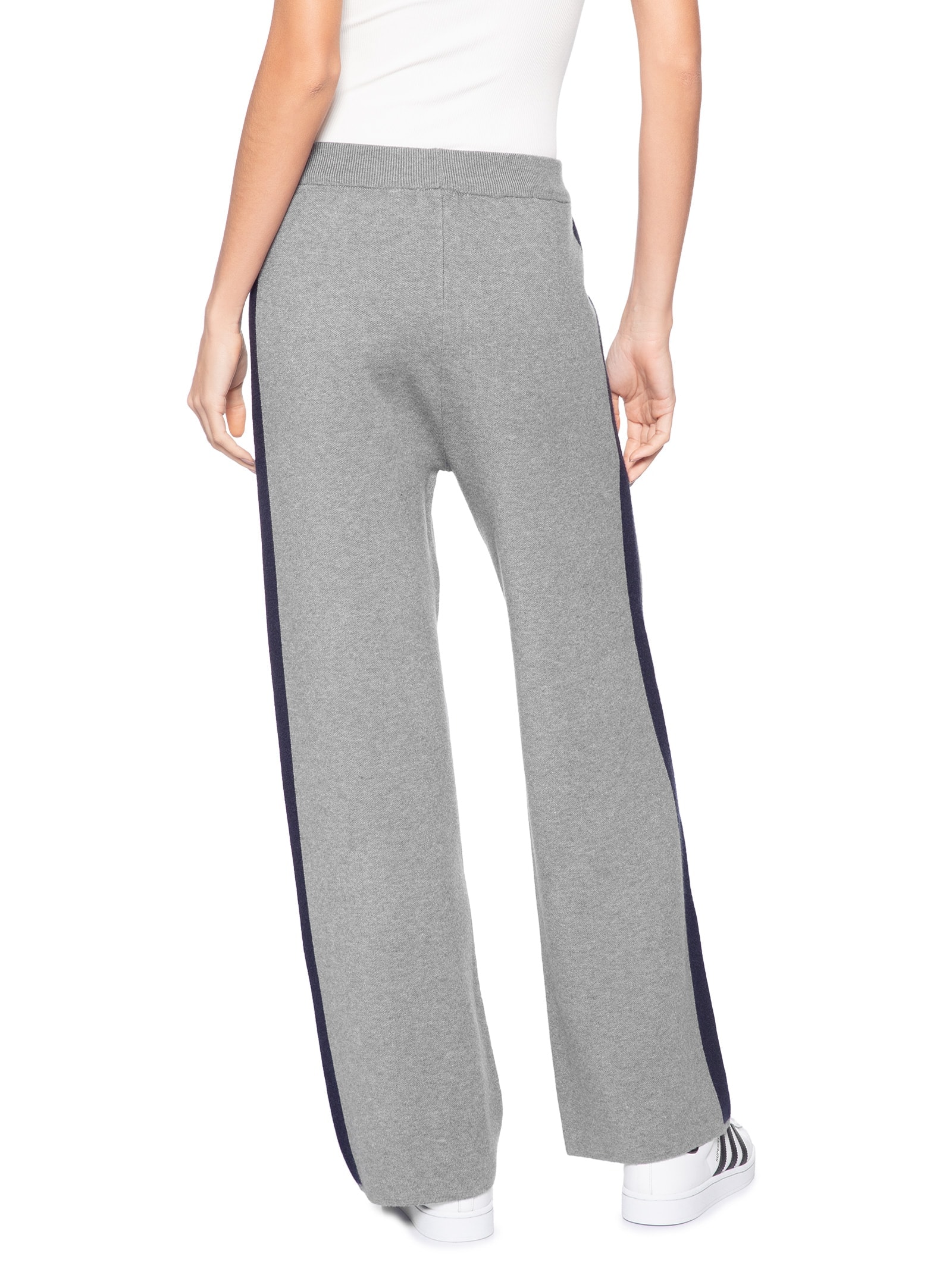 Calça Feminina Tricot Bicolor Cinza Basiq