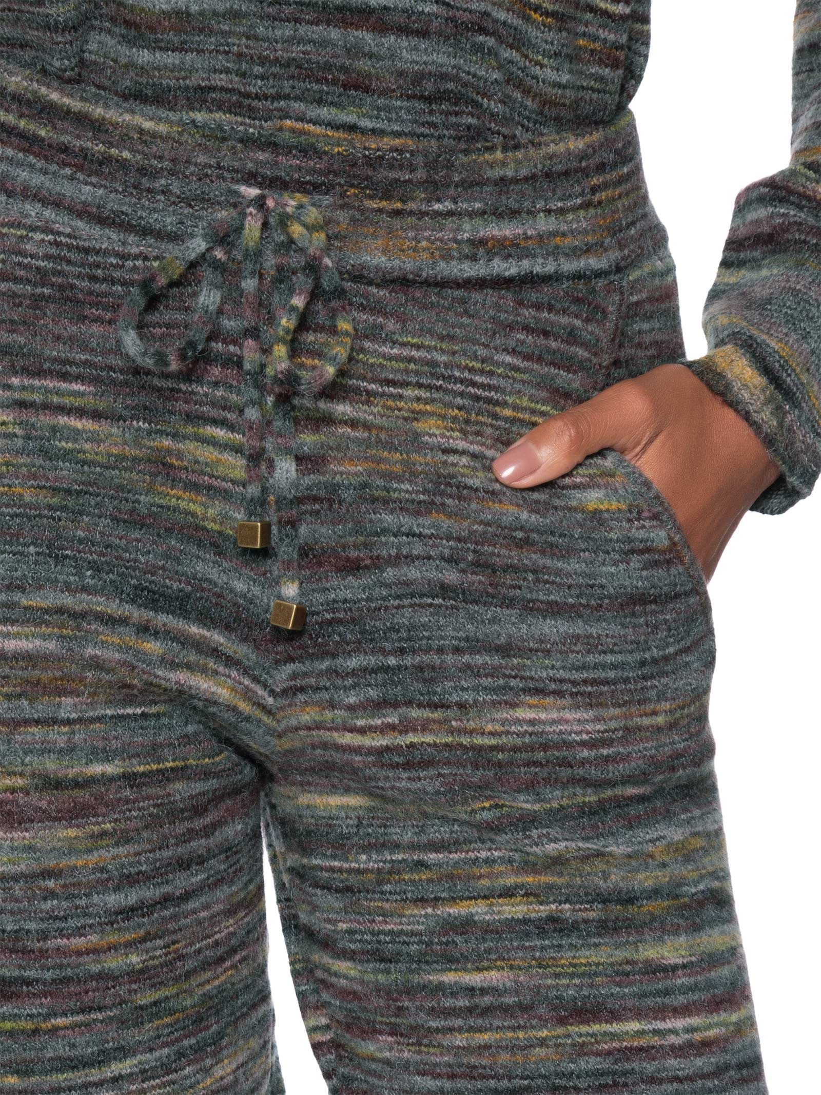 Calça Feminina Tricot Blurred Azul Maria Filó