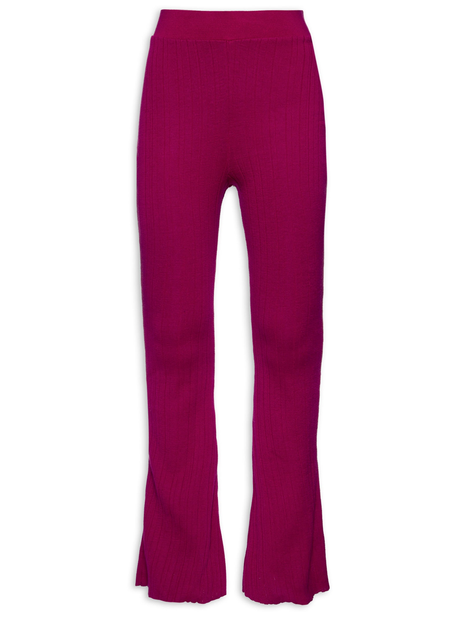 Calça Feminina Tricot Boot Canelada Rosa Animale Jeans