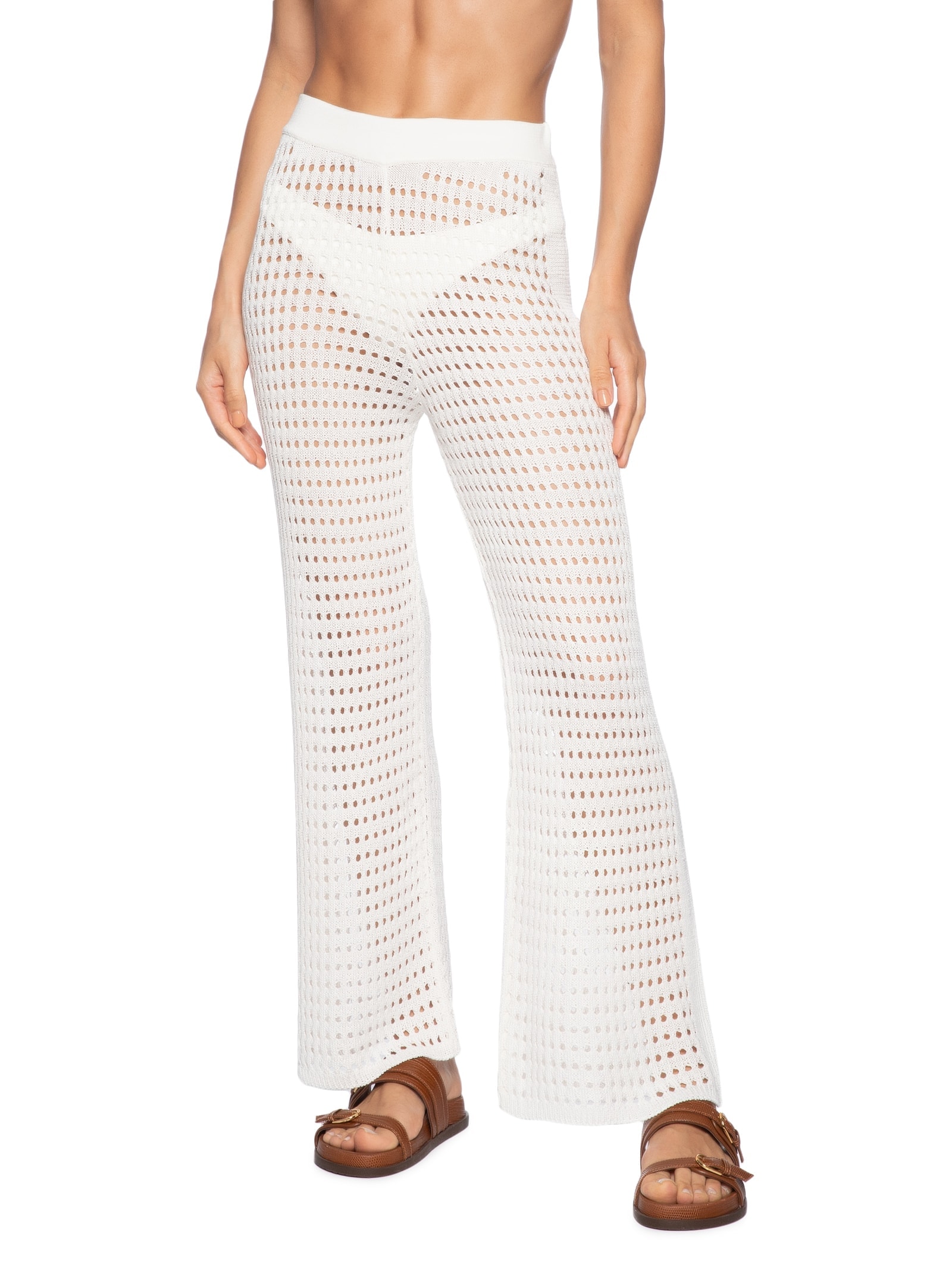 Calça Feminina Tricot Branco Cia Marítima