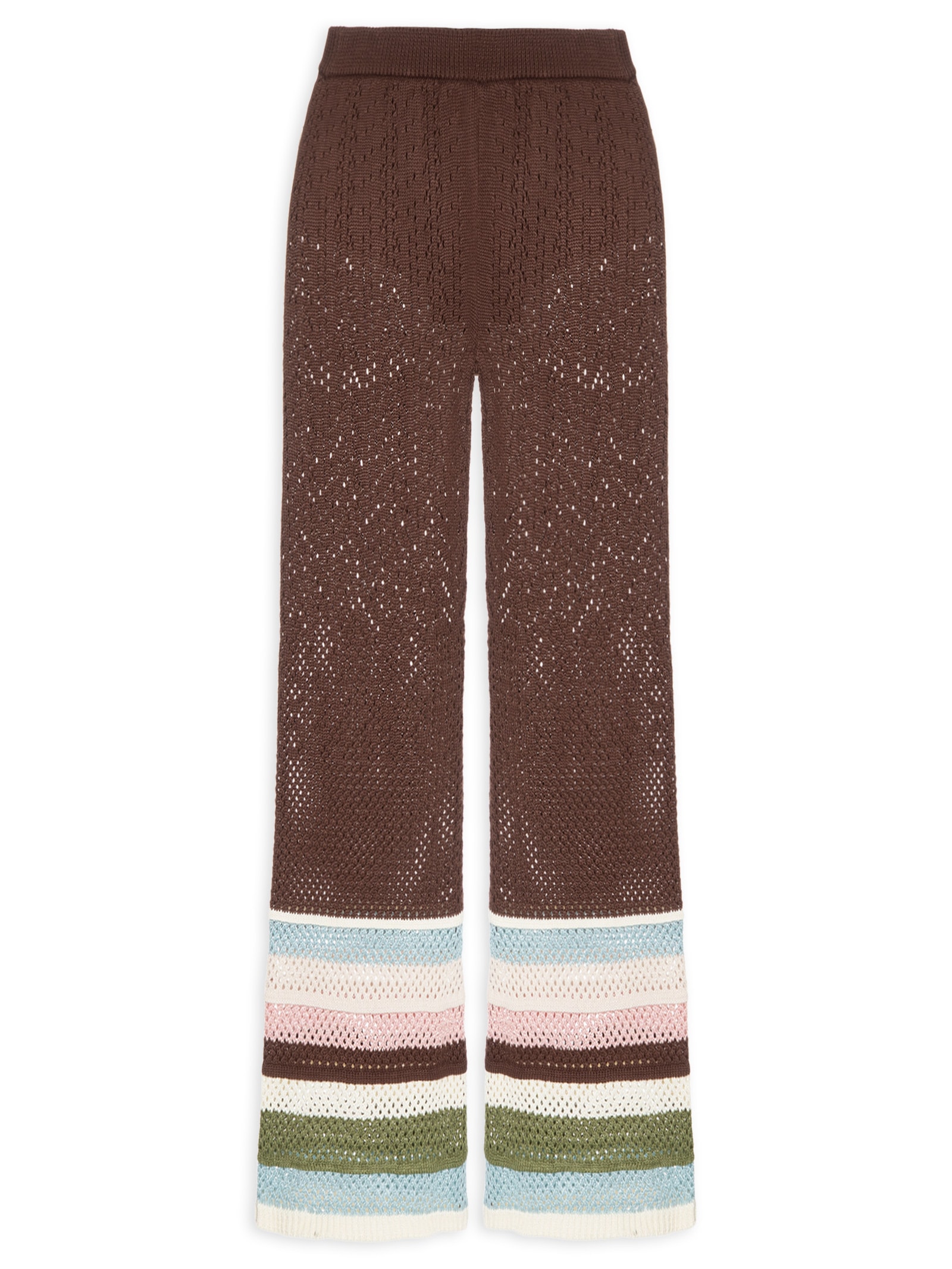 Calça Feminina Tricot Cacau Marrom Farm