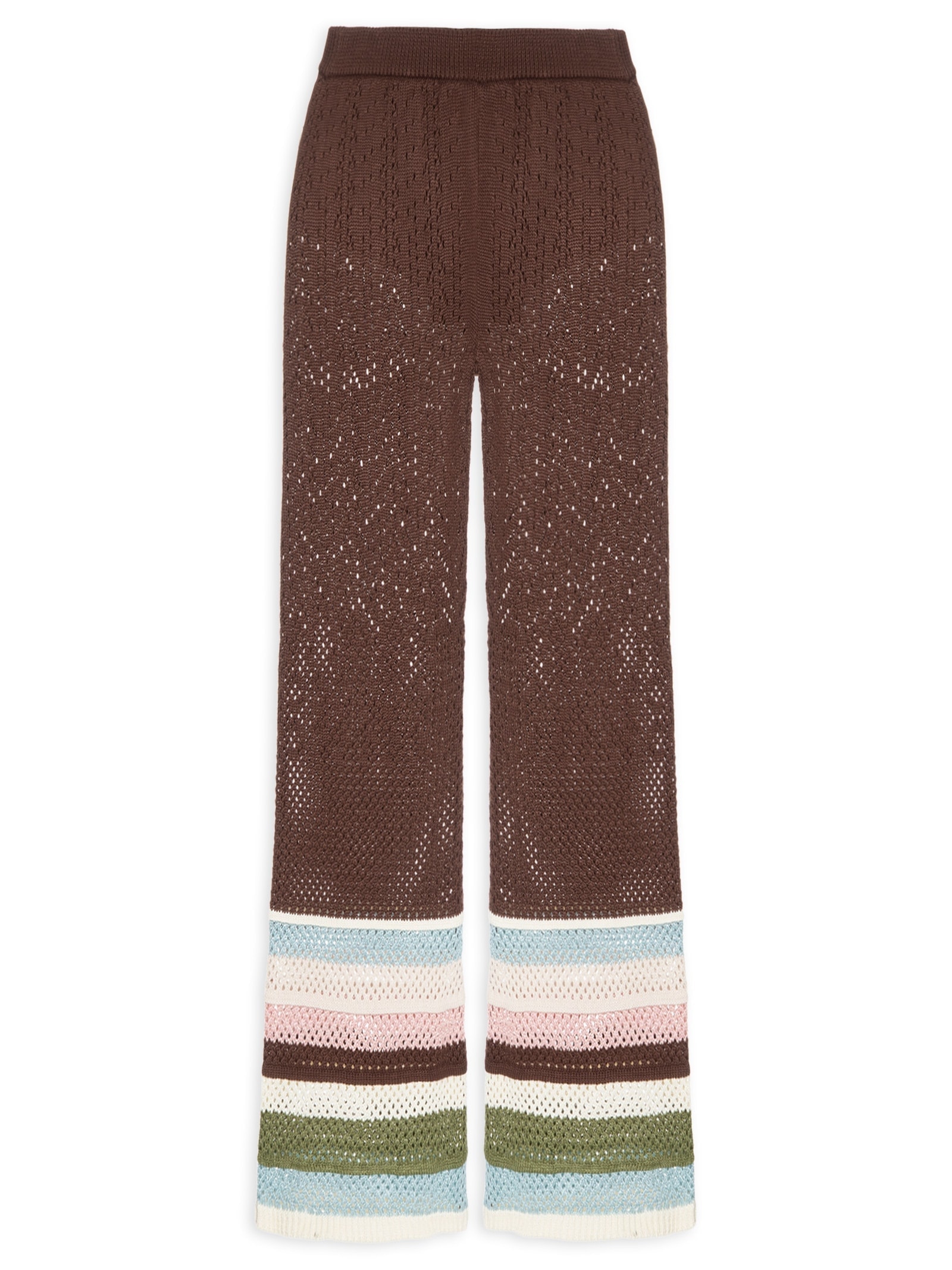 Calça Feminina Tricot Cacau Marrom Farm