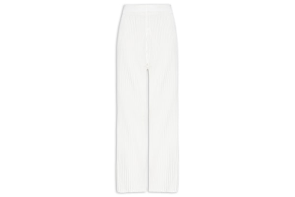 Calça Feminina Tricot Canelada - Off White