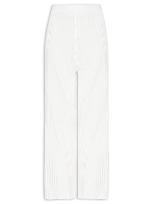 Calça Feminina Tricot Canelada – Off White