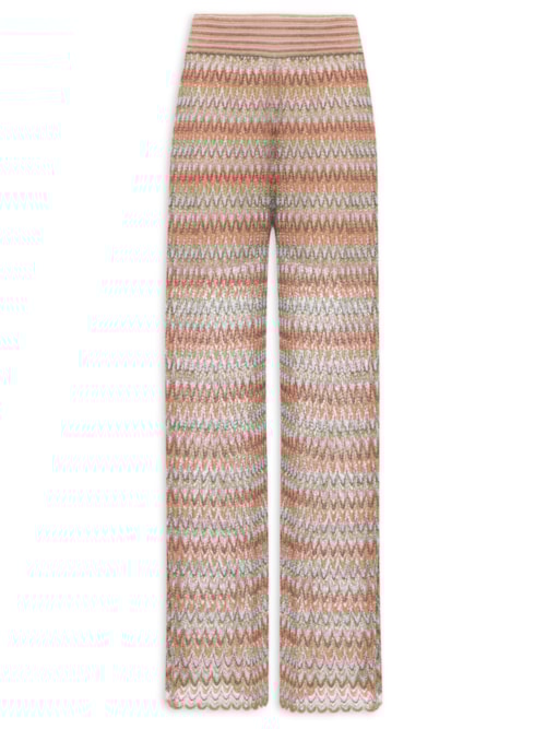 Calça Feminina Tricot Chevron Rayon E Lurex – Azul