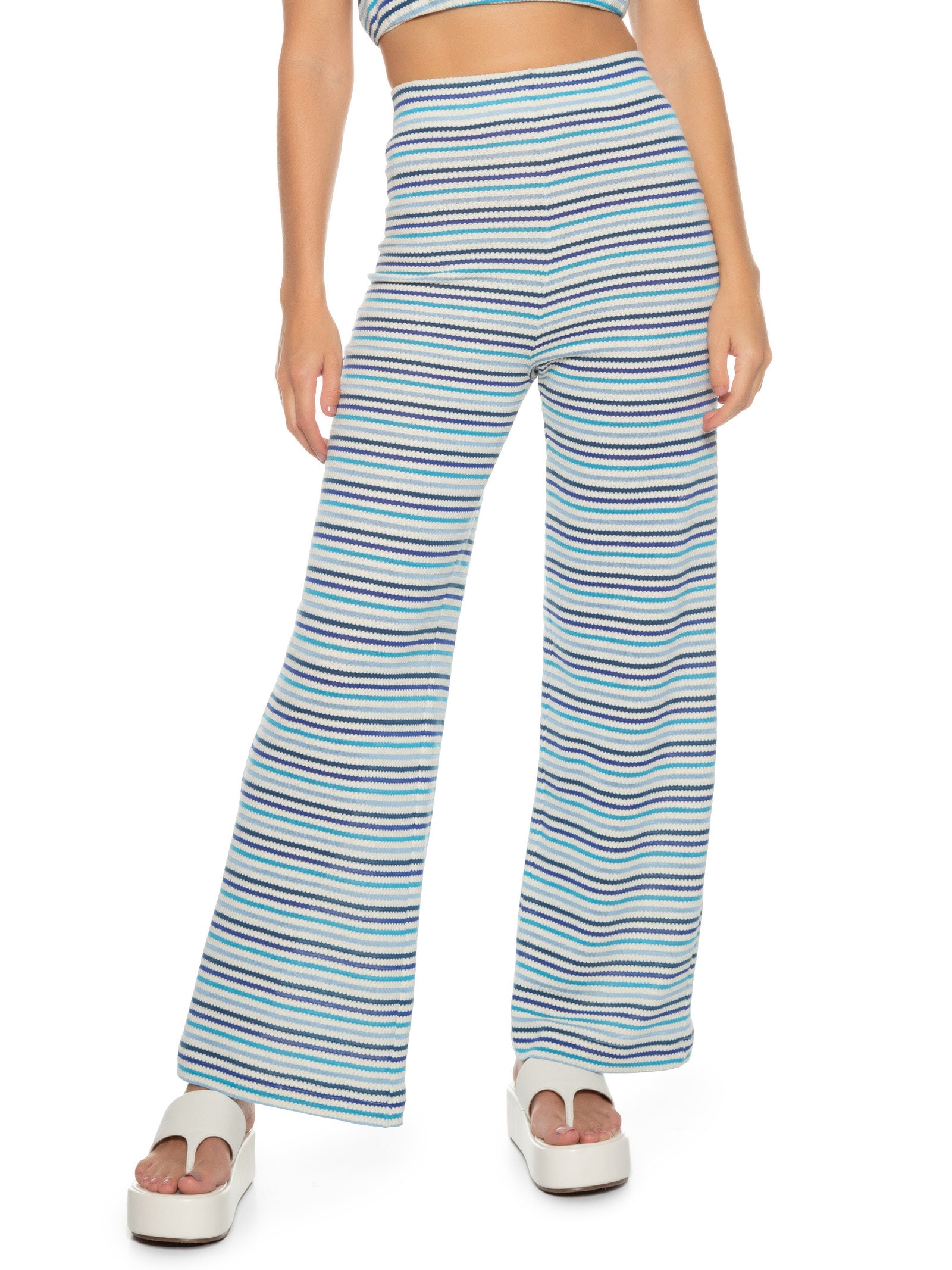 Calça Feminina Tricot Colors Azul Market 33