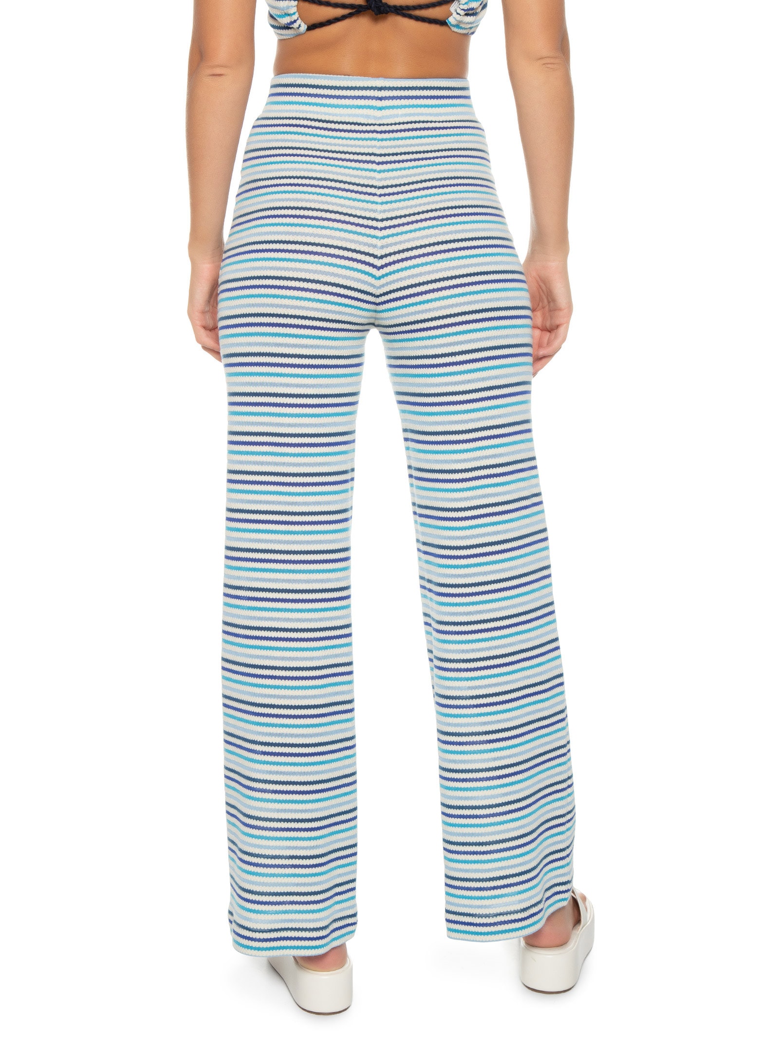 Calça Feminina Tricot Colors Azul Market 33