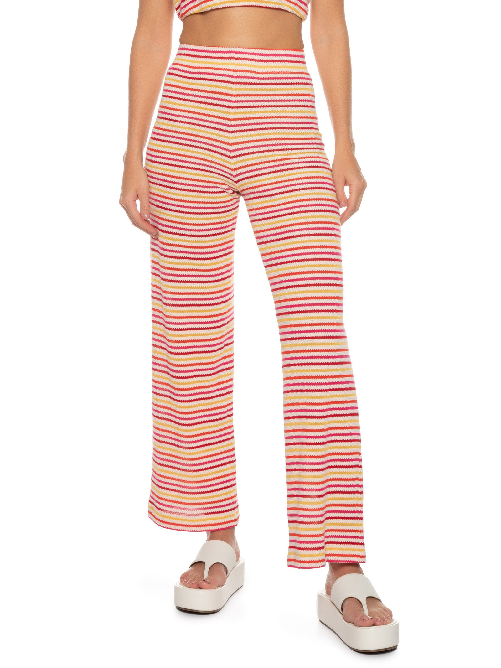 Calça Feminina Tricot Colors Vermelho Market 33