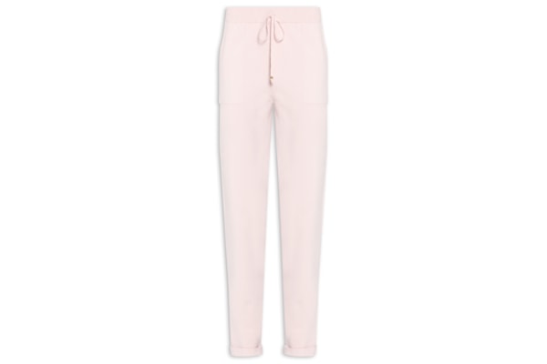 Calça Feminina Tricot Com Barra Italiana - Rosa