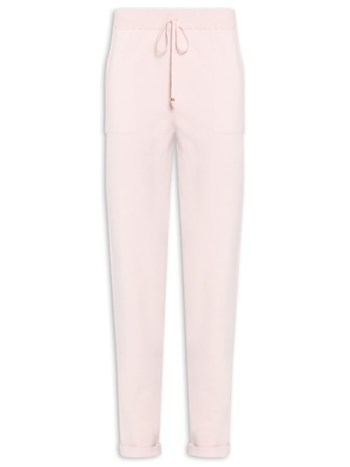 Calça Feminina Tricot Com Barra Italiana – Rosa