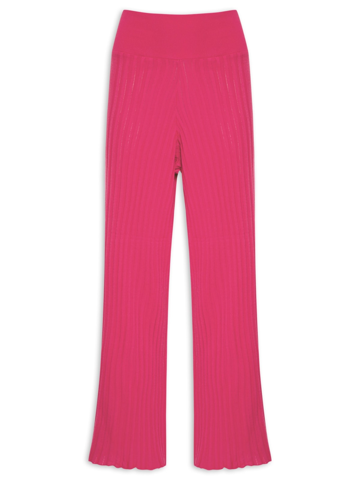 Vista 2 Calça Feminina Tricot Com Plissados ROSA ROSA