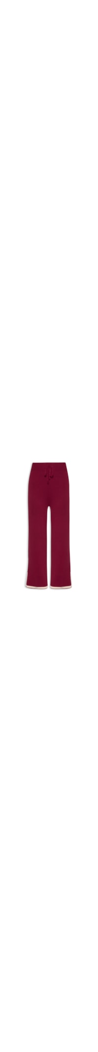 Calça Feminina Tricot Detalhe Bicolor - Vermelho
