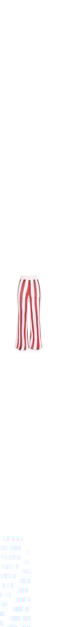 Calça Feminina Tricot Listrada - Vermelho