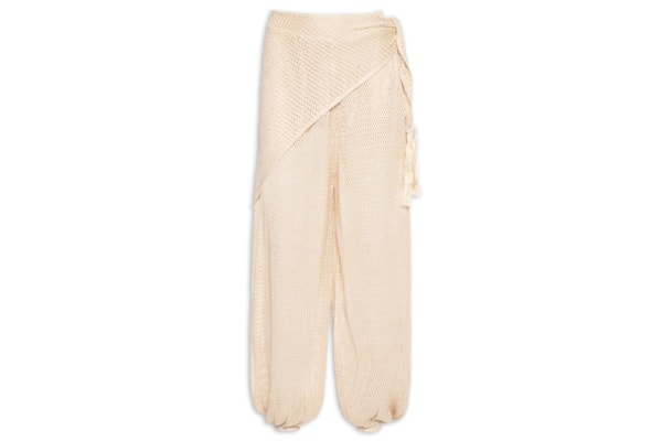 Calça Feminina Tricot Lurex Lenço - Dourado