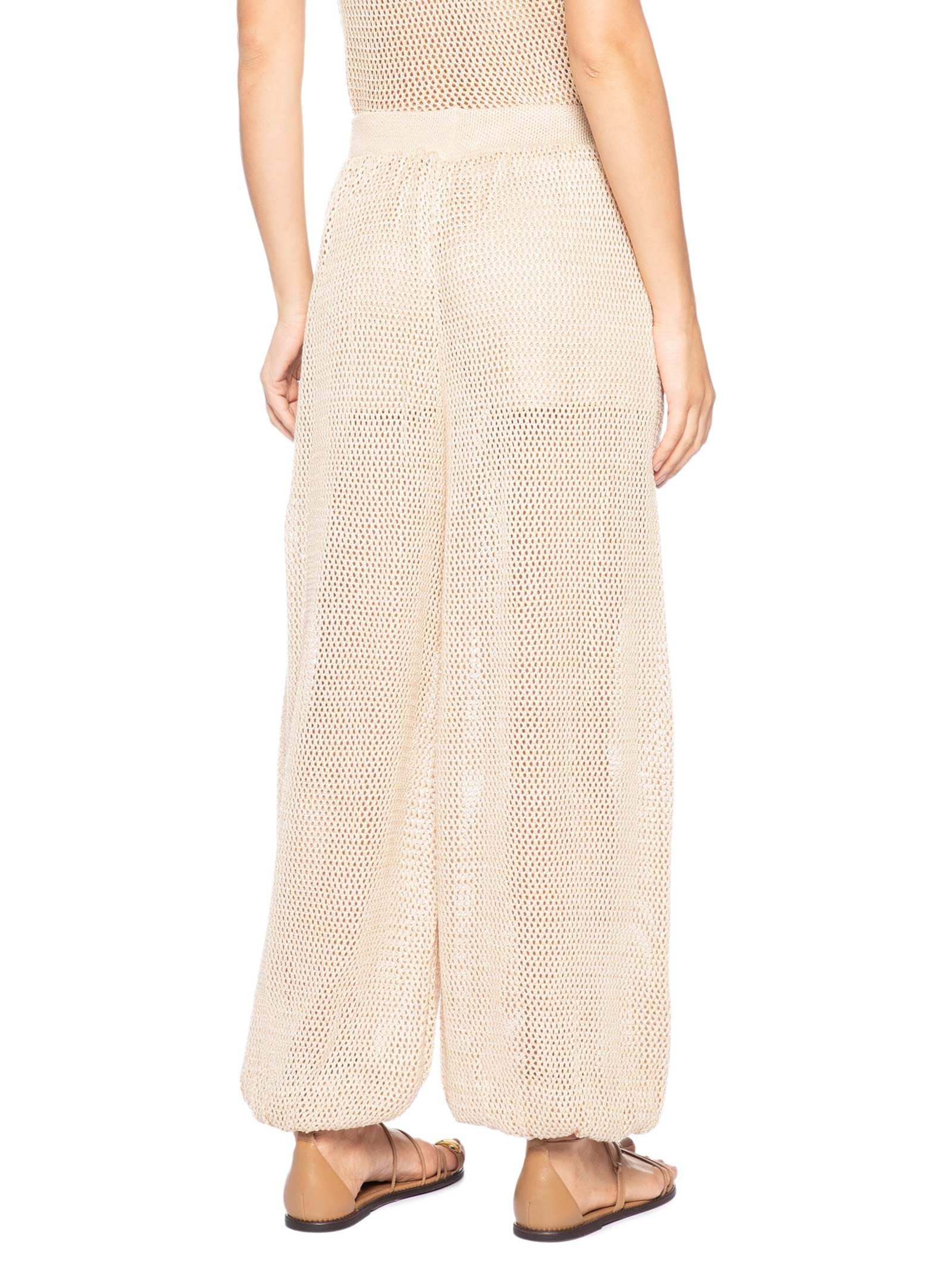 Calça Feminina Tricot Lurex Lenço Dourado Dress To