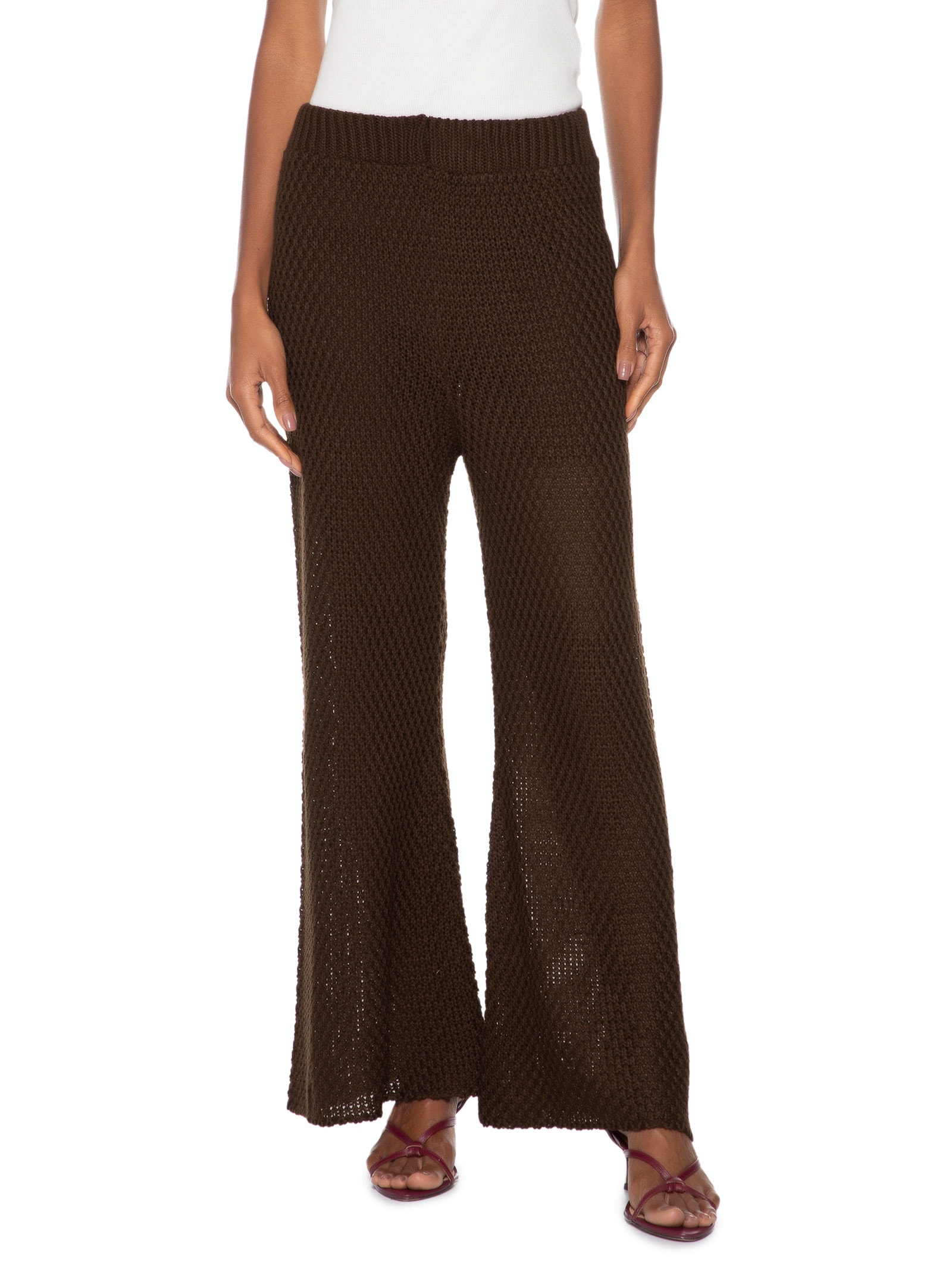 Calça Feminina Tricot Marrom My Favorite