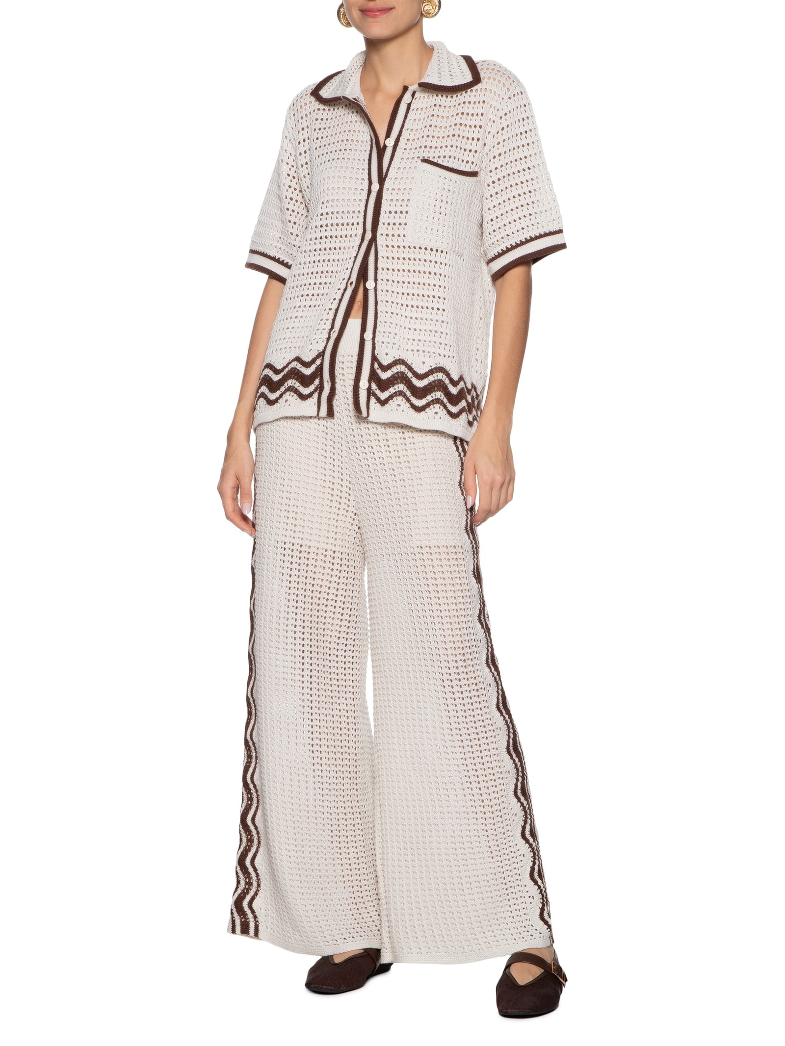 Calça Feminina Tricot Orla Off White Dress To