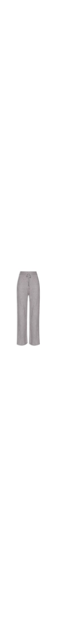 Calça Feminina Tricot Pantalona - Cinza