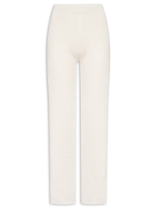 Calça Feminina Tricot Pantalona – Off White
