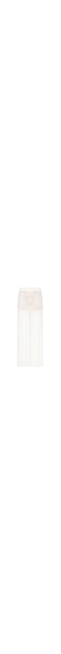 Calça Feminina Tricot Ponto Crochet - Branco