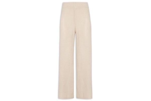 Calça Feminina Tricot Reta - Bege 