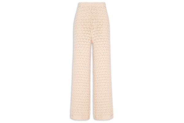 Calça Feminina Tricot Reta - Bege