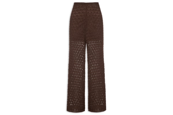 Calça Feminina Tricot Reta - Marrom