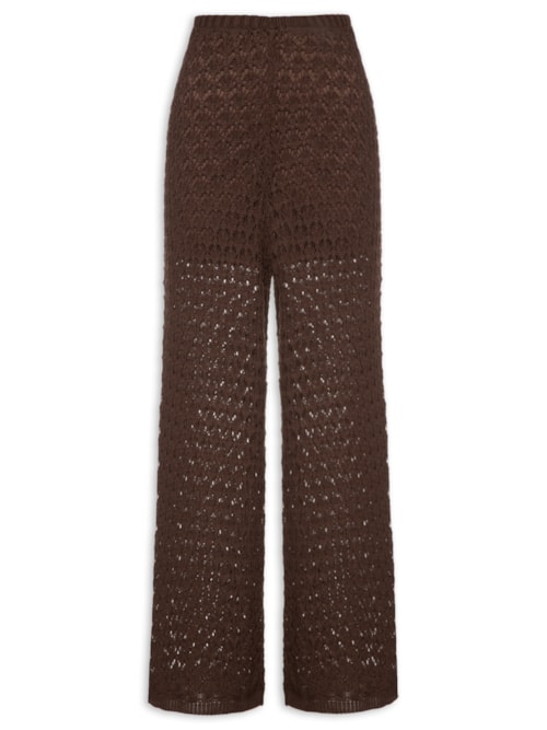 Calça Feminina Tricot Reta – Marrom