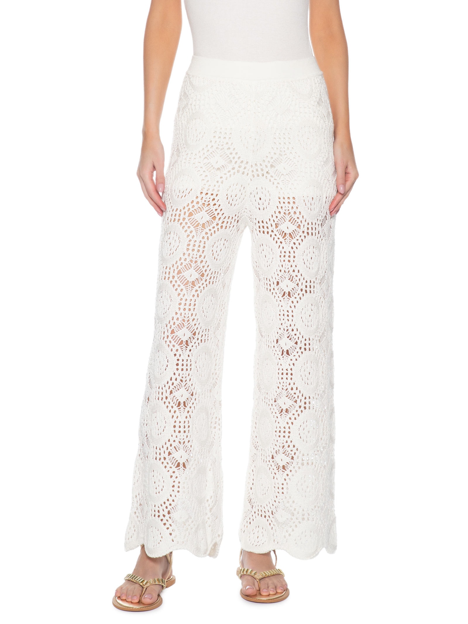Calça Feminina Tricot Veraneio Branco Dress To