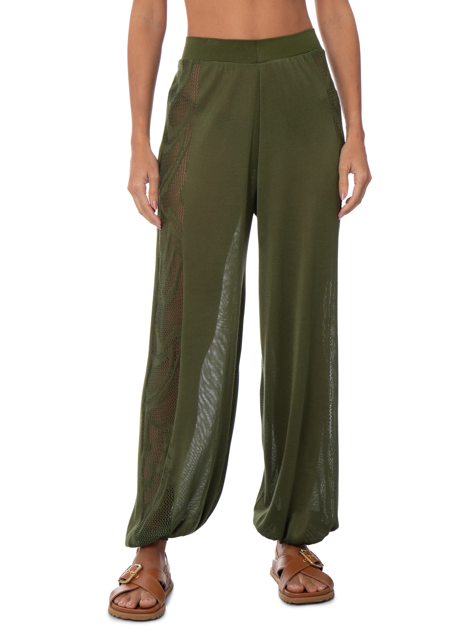 Calça Feminina Tricot Verde Cia Marítima