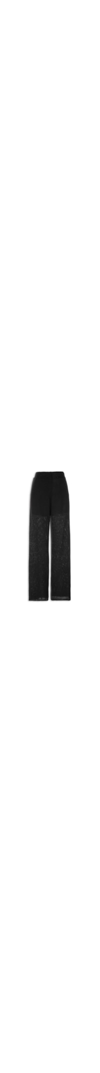 Calça Feminina Tricot Wide Leg Cintura Alta - Preto