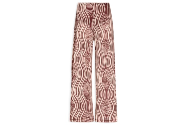 Calça Feminina Tule Estampa Do Mar - Marrom