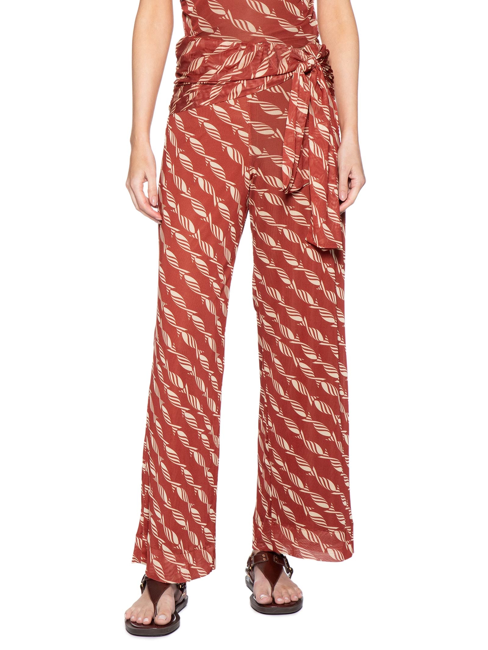 Calça Feminina Tule Estampa Nado Vermelho Dress To