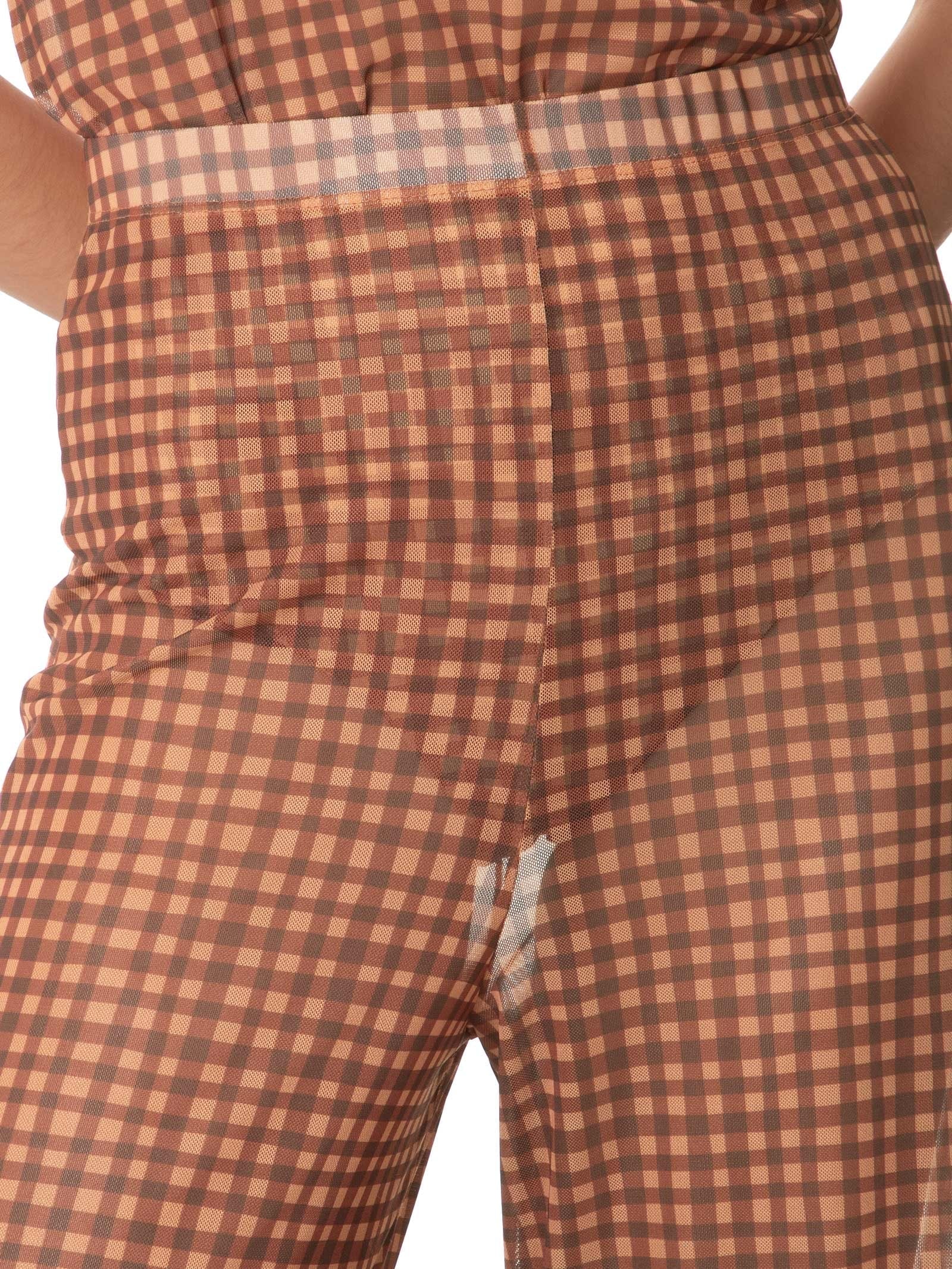 Calça Feminina Tule Estampa Vichy Marrom Dress To