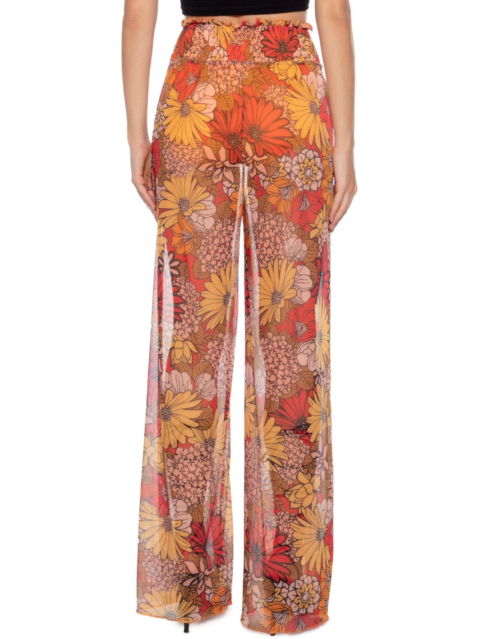 Calça Feminina Tule Estampada Vermelho Colcci