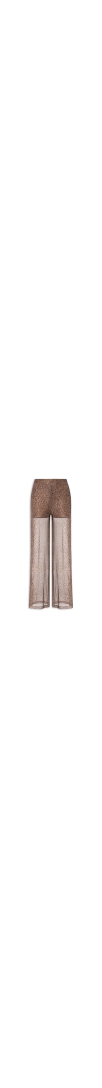 Calça Feminina Tule Flaire Estampa Onça Grão Color - Marrom