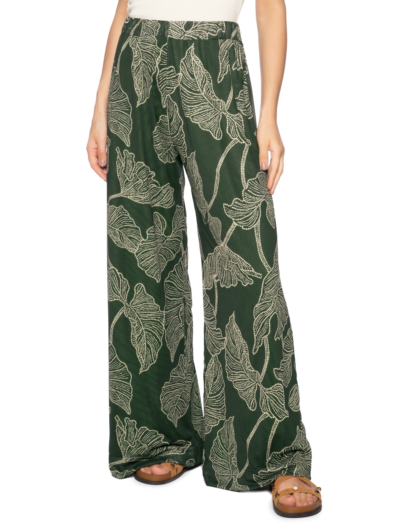 Calça Feminina Tule Ramos Verde Dress To