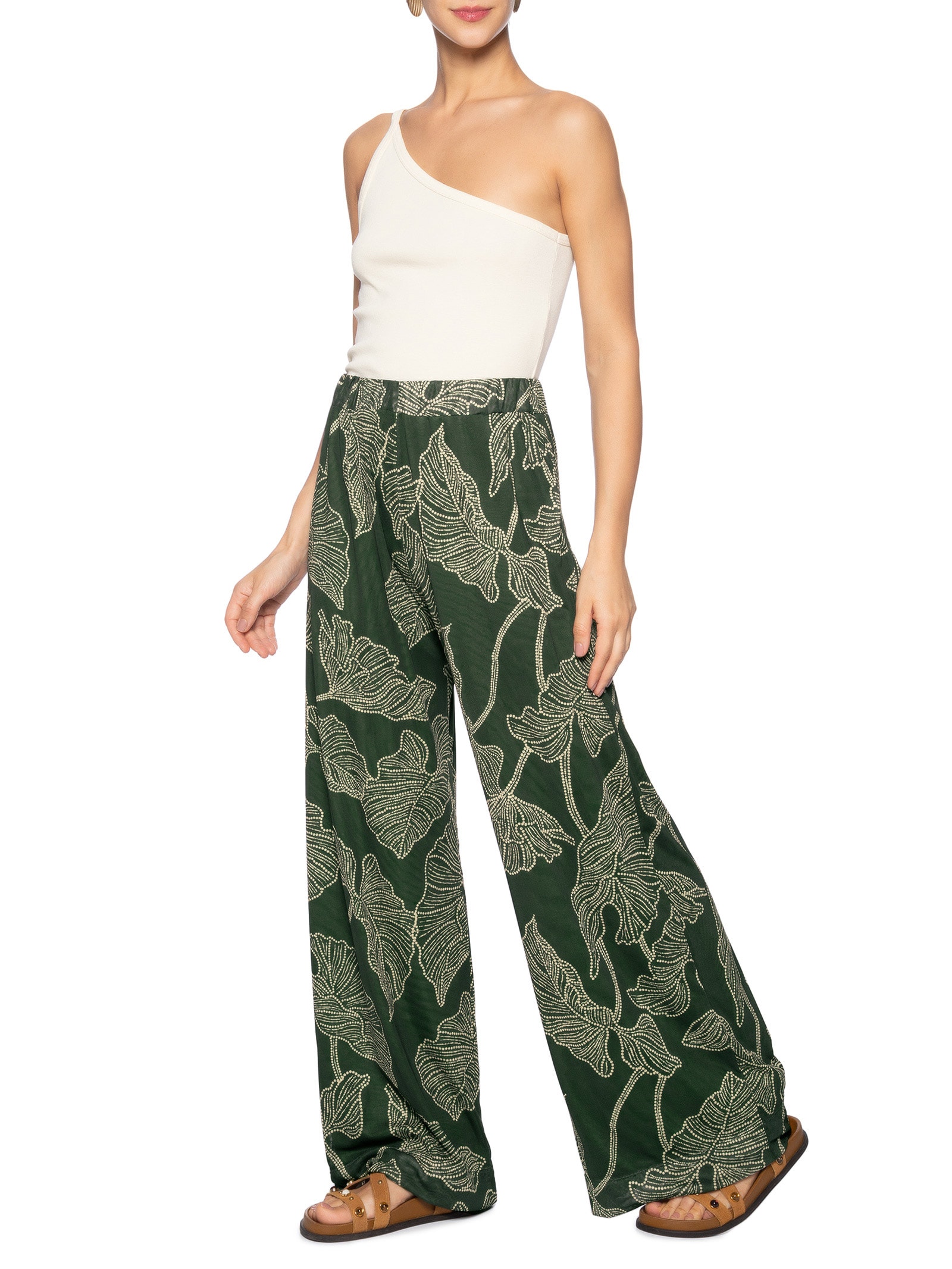 Calça Feminina Tule Ramos Verde Dress To