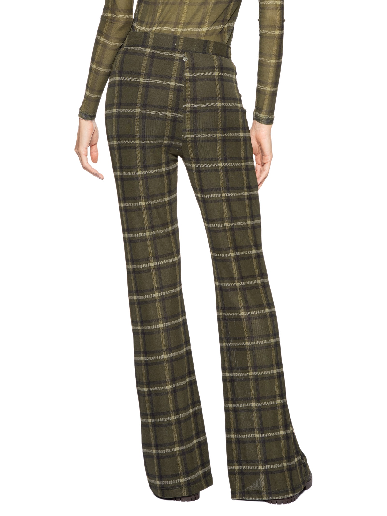 Calça Feminina Tule Xadrez Verde Animale Jeans